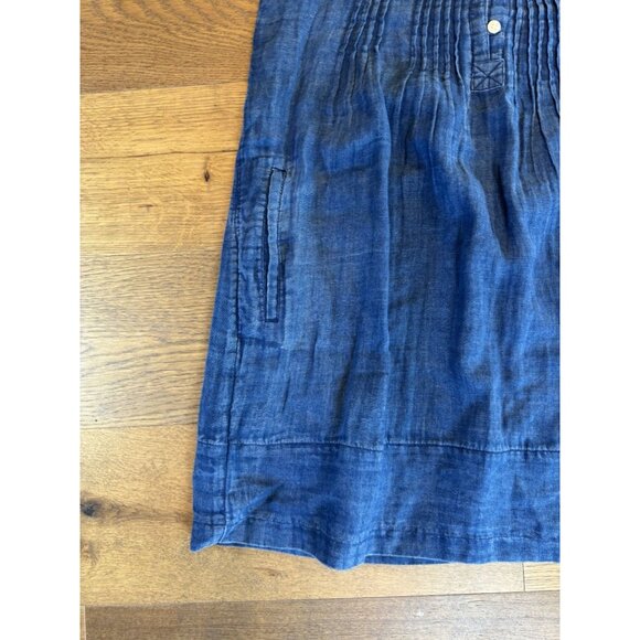 Faherty Isha Sleeveless Organic Cotton Dress Navy Size Ex Small Sleeveless NWT - Picture 11 of 16